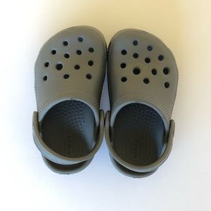 CROCS Kids Classic Clogs, Grey Color, Size C6